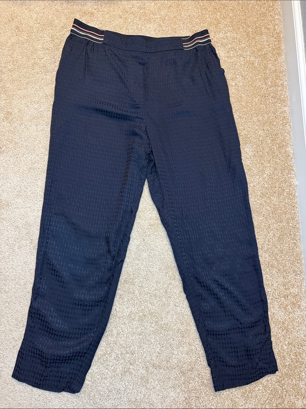 Anthropologie the essential Pull-On Trouser in Navy Size Small - Picture 2 of 10